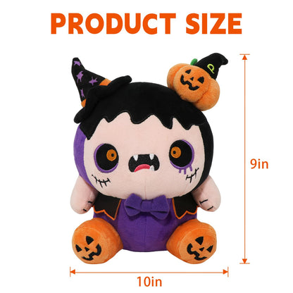 CAIYUEGG Halloween Monster Plush Purple Demon Witch Pumpkin 10 inch