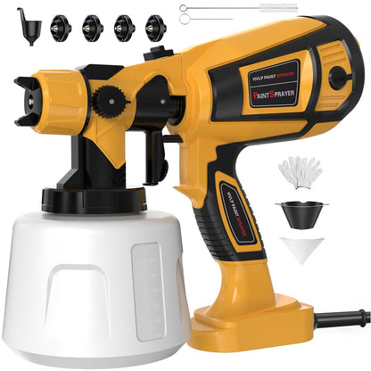 MirrorZone Paint Sprayer Tool 800W Electric Spray Gun Yellow for Furniture