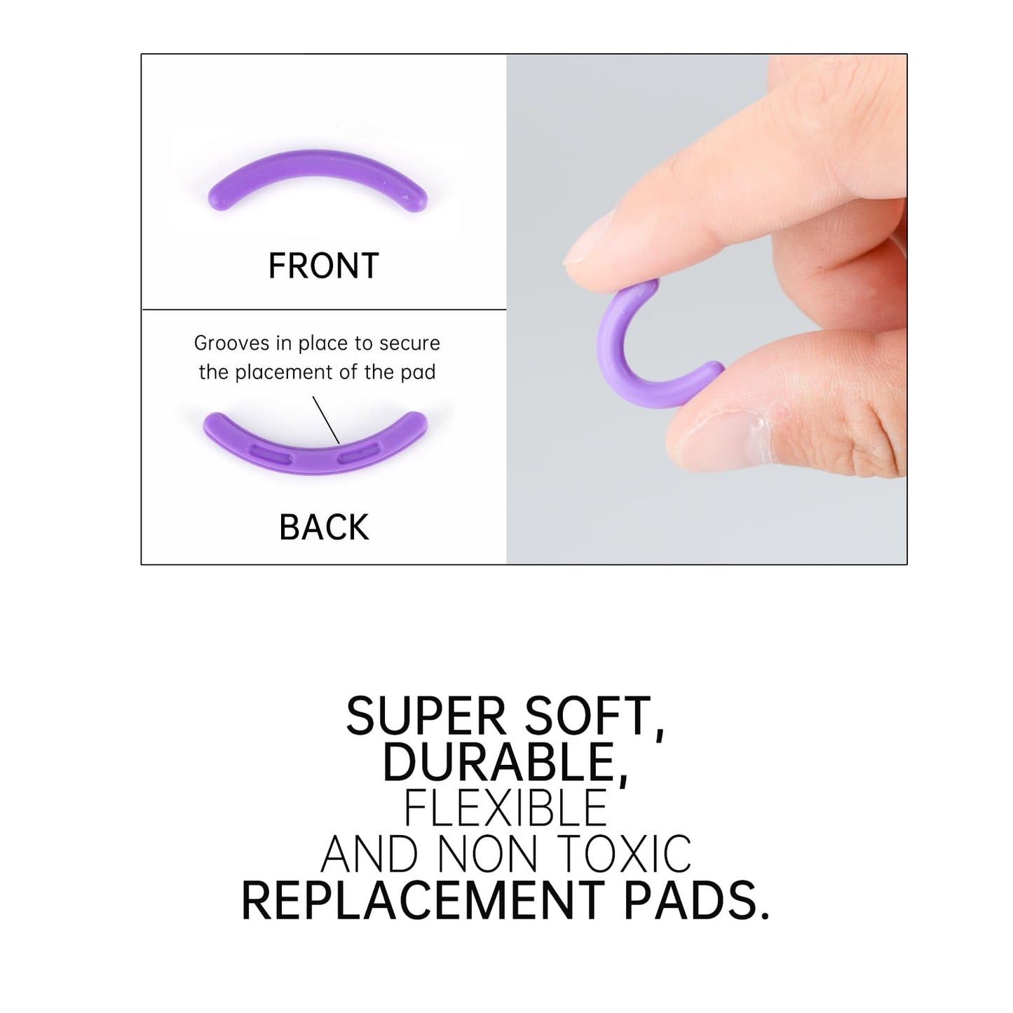 24PCS Eyelash Curler Refills Pads Silicone Compatible with Real Techniques
