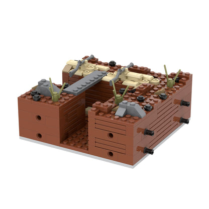 MOOXI WW2 Battlefield Military Block Set Right Corner 200PCS ABS