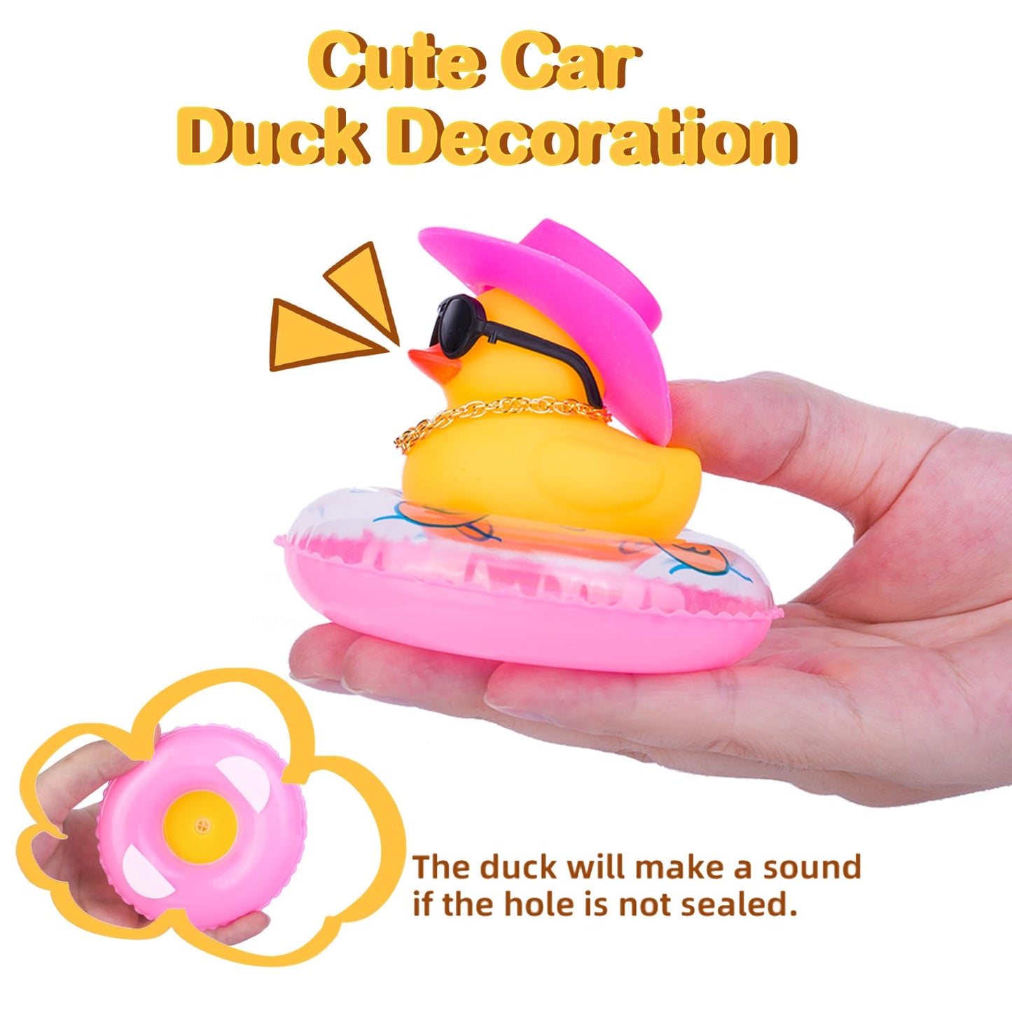 MuMyer Yellow Duck Dashboard Decoration Rubber Car Ornament Small N21