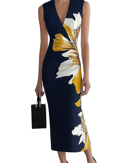 HVT Women's 2025 Summer Halter Neck Floral Print Maxi Dress XXL