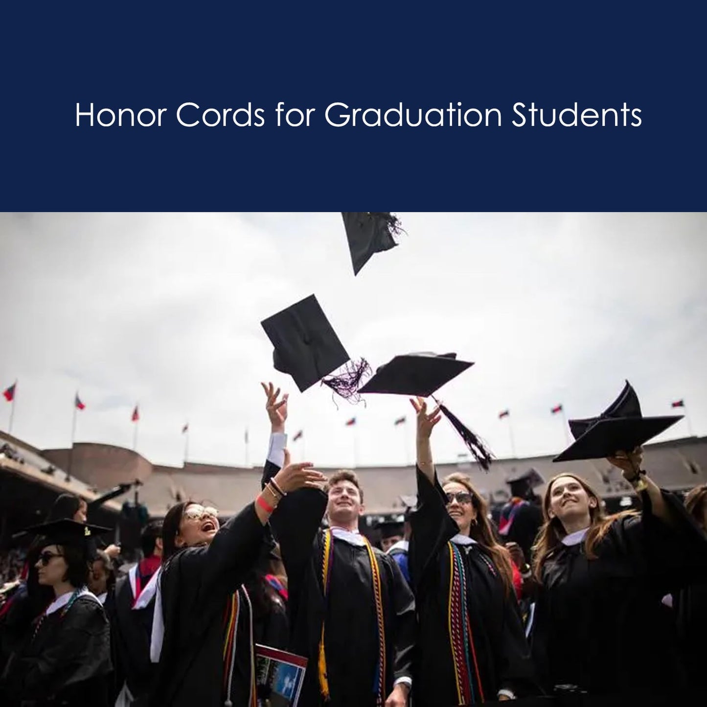 FOMOMDI Graduation Honor Cord 68" Black Red College Graduation