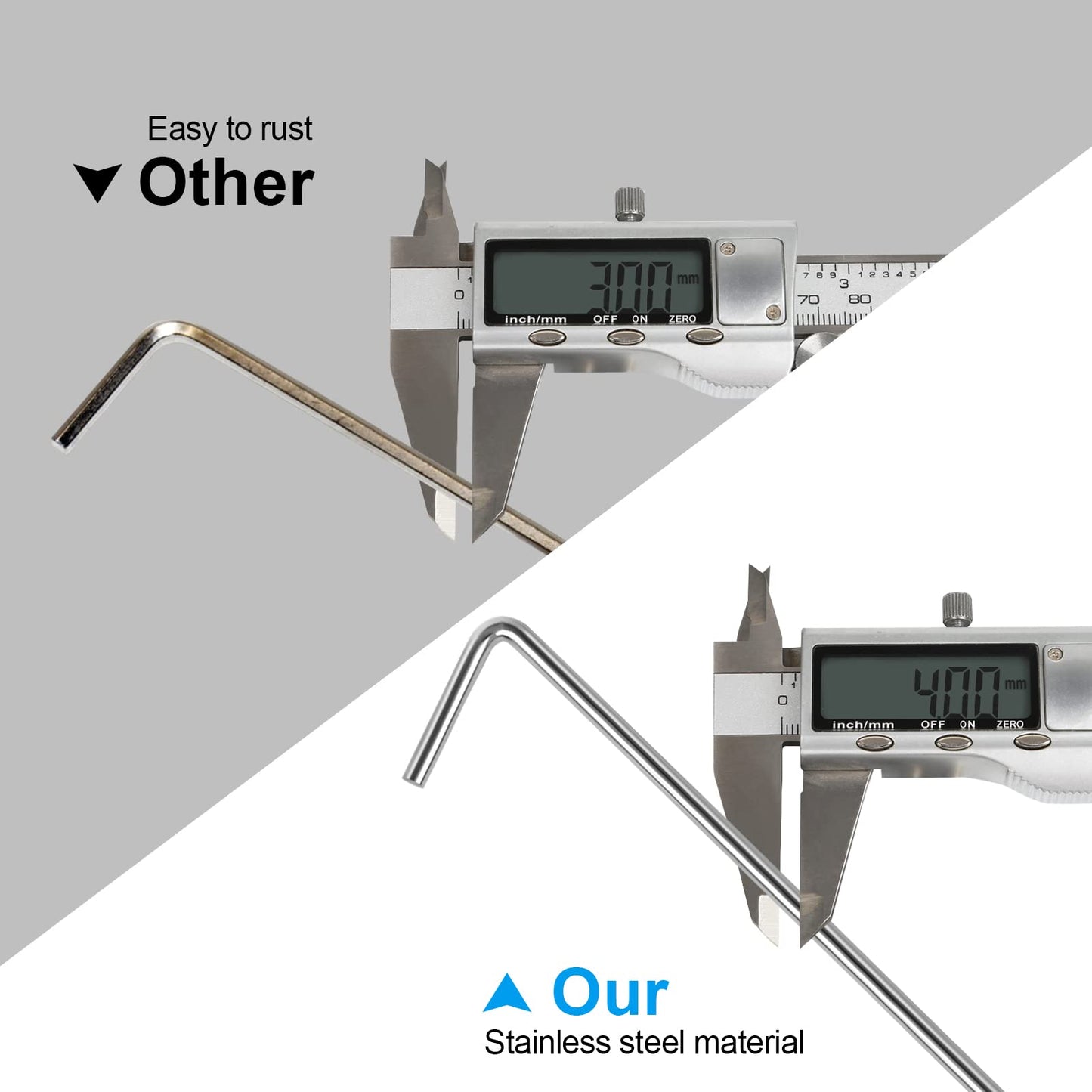 Oligei 17 Pack Heavy Duty Metal Tent Stakes Silver 18in Outdoor Use