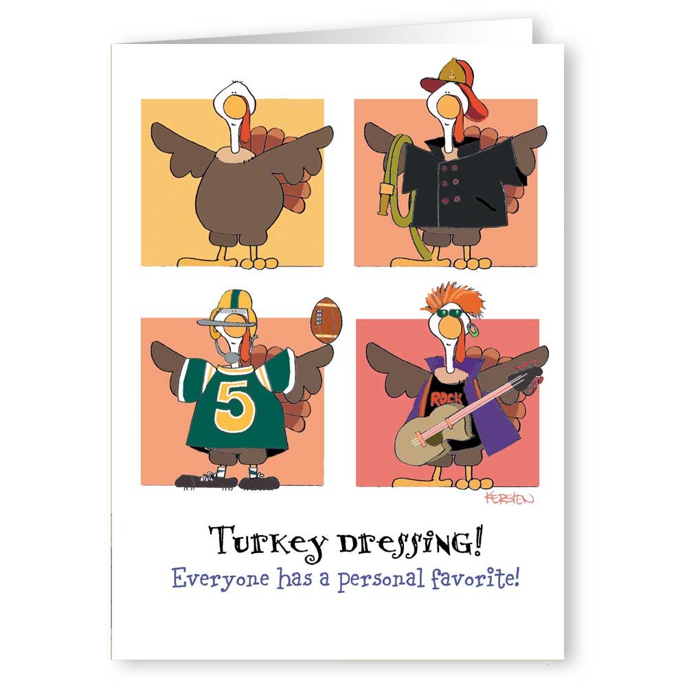 Stonehouse Collection 2-Pack Funny Thanksgiving Greeting Cards Turkey Assorted
