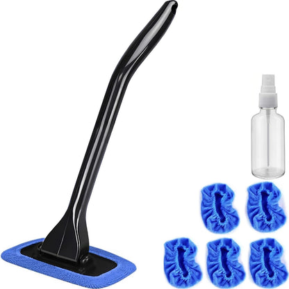 POPDA Car Windshield Cleaner Tool Detachable Handle 5 Pads 30ml Sprayer