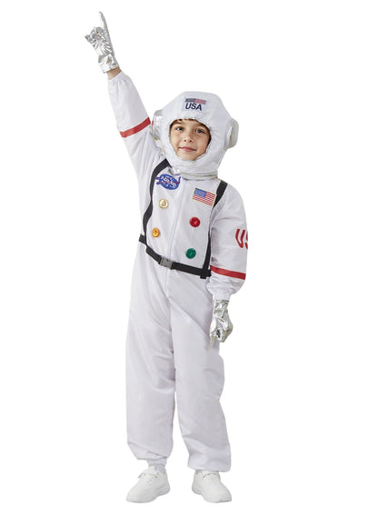 KIMI HOUSE Kids Astronaut Costume Space Suit Boys Girls White Size 7-9Y