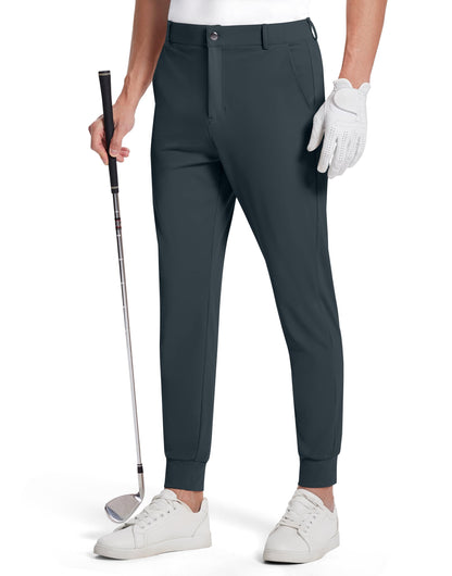 SERAMY Men's Golf Joggers Slim Fit Stretch Sweatpants Black Size L
