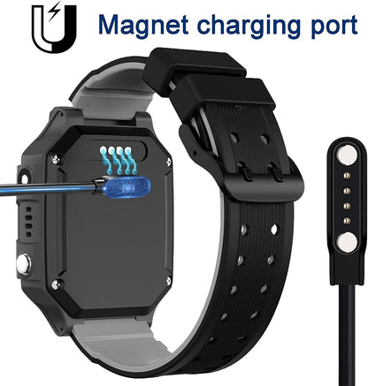 LKHSYAN Universal Smart Watch Charger USB 4 Pin Magnetic Cable White-4pin