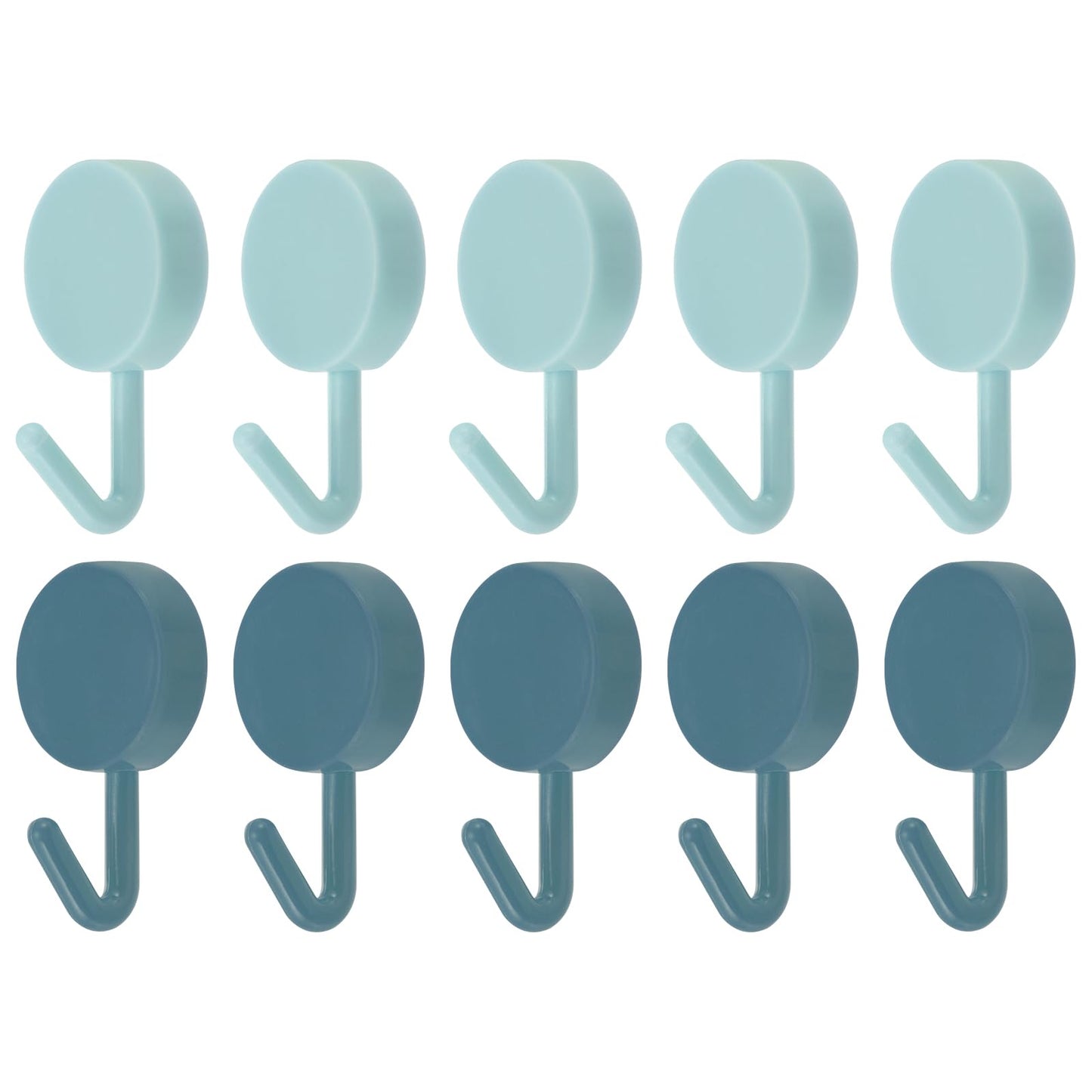 uxcell 10Pcs Stainless Steel Towel Hooks Light Blue Green Modern