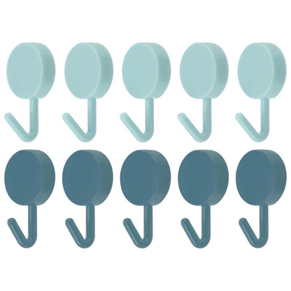 uxcell 10Pcs Stainless Steel Towel Hooks Light Blue Green Modern