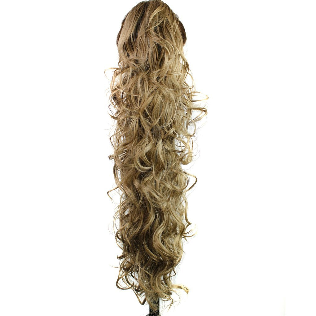 S_SSOY 31" Women's Curly Wavy Synthetic Ponytail Hair Extension 16M18#