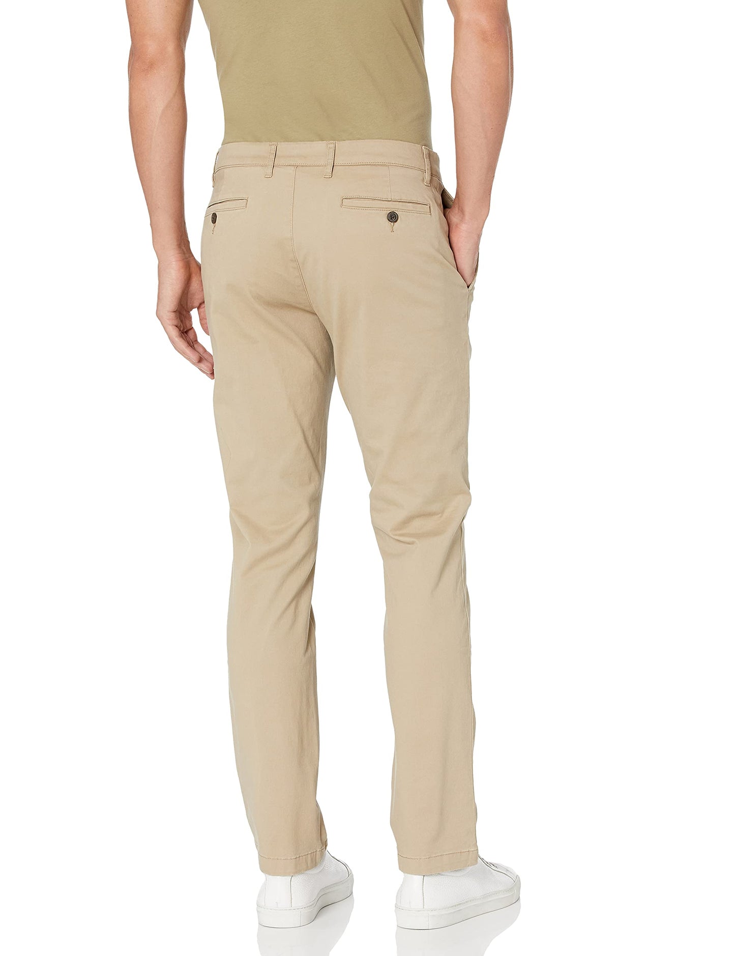 Amazon Essentials Men's Skinny-Fit Washed Stretch Chino Pant Light Khaki 29x34
