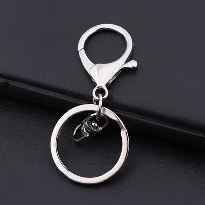 Biyrly Stainless Steel Round Keyrings 12 Pack Silver 28mm Flat Split Rings