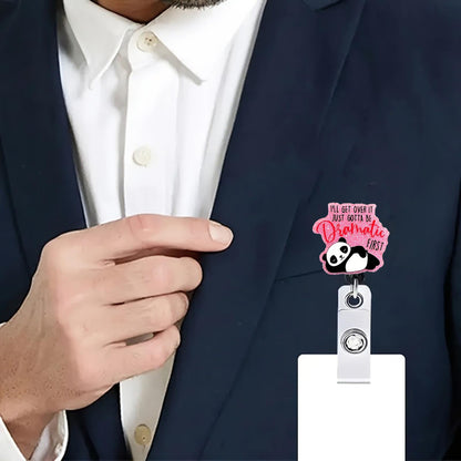 CHAONENG Funny Panda Nurse Badge Reel Retractable Clip Medical Worker ID A54