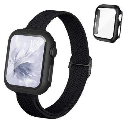 Butifacion Slim Braided Nylon Band Case for Apple Watch 40-46mm Black