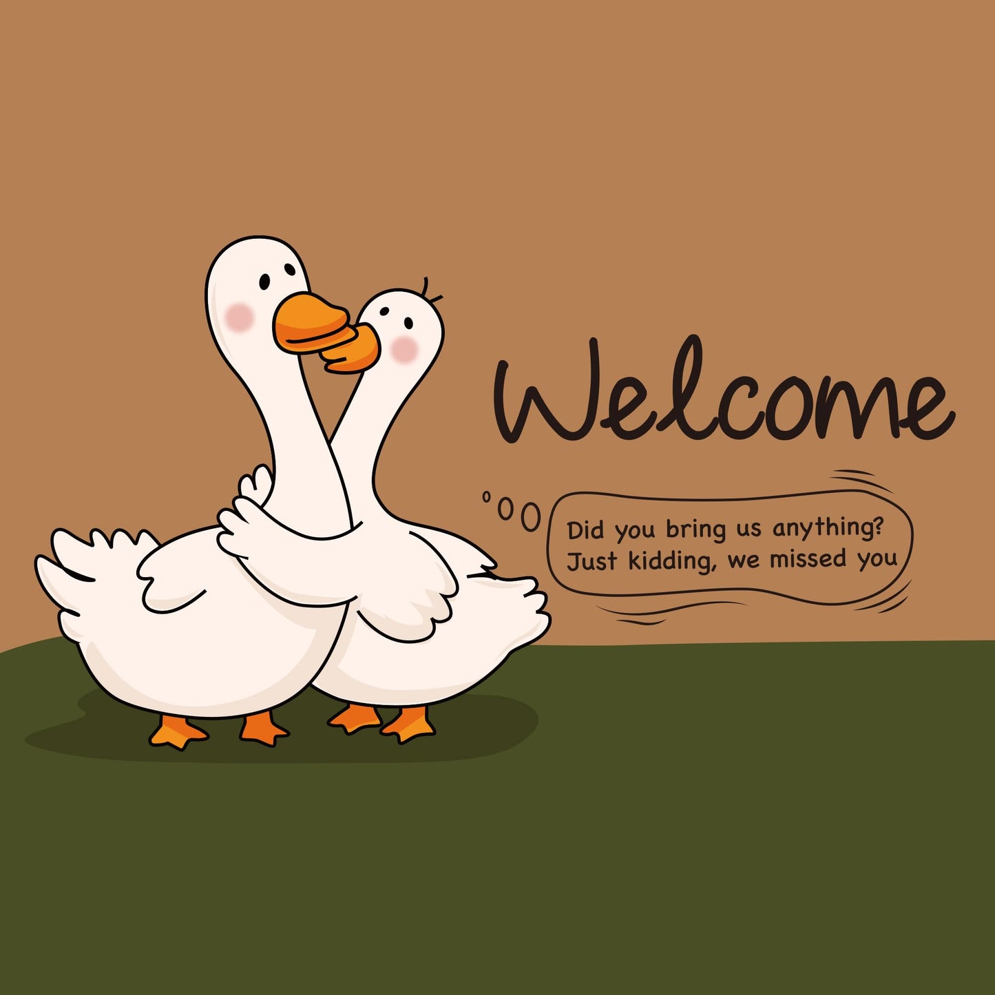 FEXIA Goose Pattern Indoor Outdoor Welcome Mat Rug 29x17 Polyester