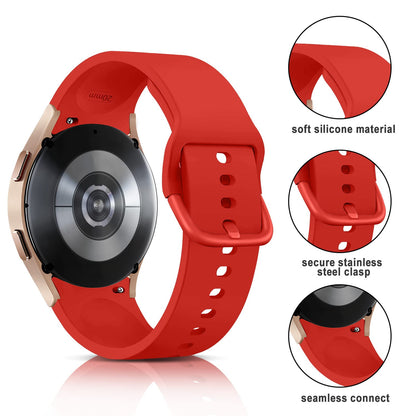 Apbands Silicone Sport Strap for Samsung Galaxy Watch 20mm Red Size 20mm