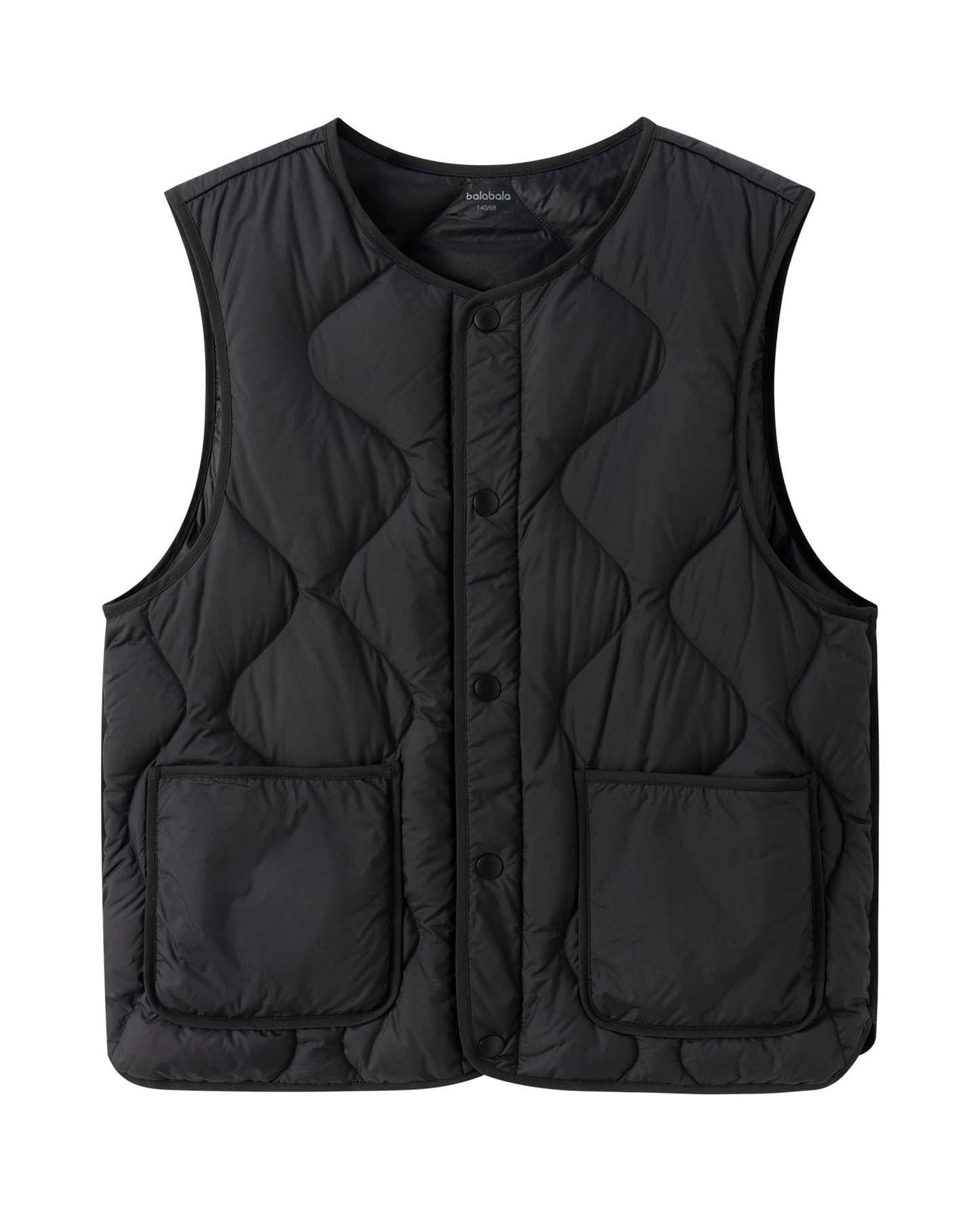 Balabala Kids Heated Puffer Vest Windproof Sleeveless Coat Black Size 13-14Y