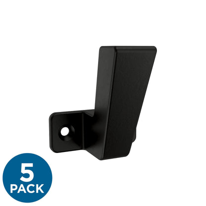 Franklin Brass Geometric Single Wall Hooks Matte Black 5-Pack