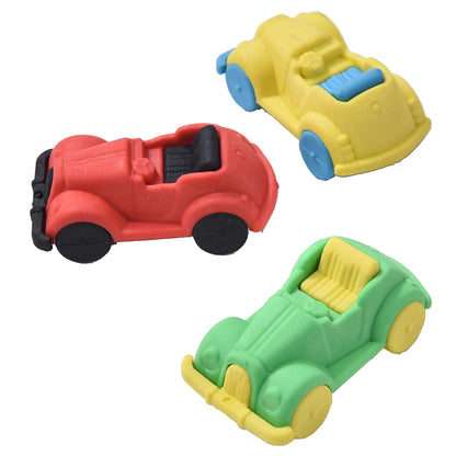RONDURE Car Erasers 18 Pcs 3D Sports Car Puzzle Take Apart Erasers Kids