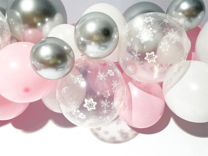 Shempeium Winter Onederland 1st Girl Banner Snowflake Pink Garland