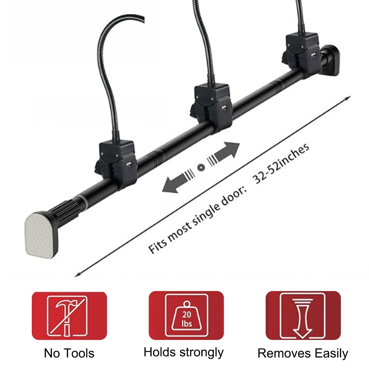 Garland Hanger Front Door Adjustable 32-39in Load 20lbs No Screws Drilling