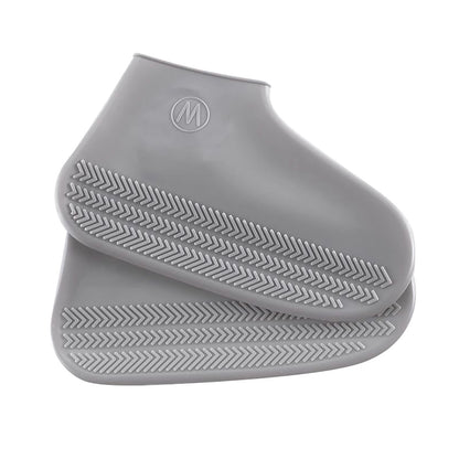 Unisex Silicone Waterproof Shoe Covers Slip-Resistant Large Grey Size L