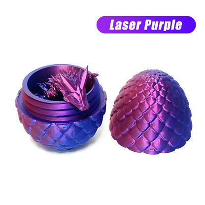 stepsin Easter Dragons 3D Printed Purple Crystal Dragon Egg Fidget Toy