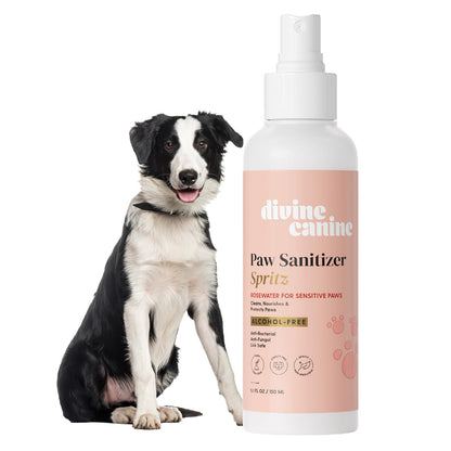 Dog Paw Cleaner Spray 5.1oz Alcohol Free Rosewater Aloe Copaiba Lemongrass USA