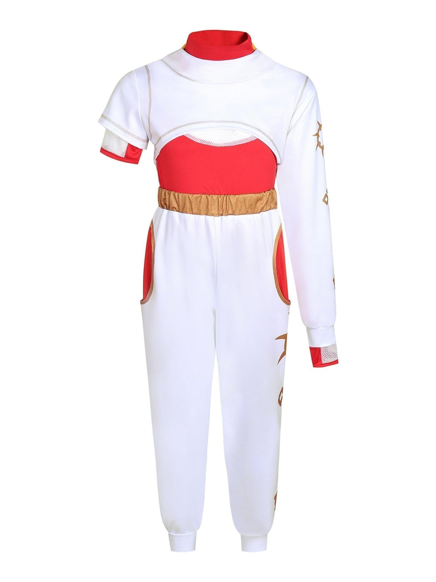 FENFATUO Kids Zombie Girls Halloween Costume 3PCS Mesh Top Pants Coat Size 7-8