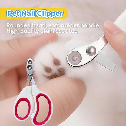 Yutaohui 4-in-1 Pet Bath Brush Kit with Comb Clipper for Dogs Cats