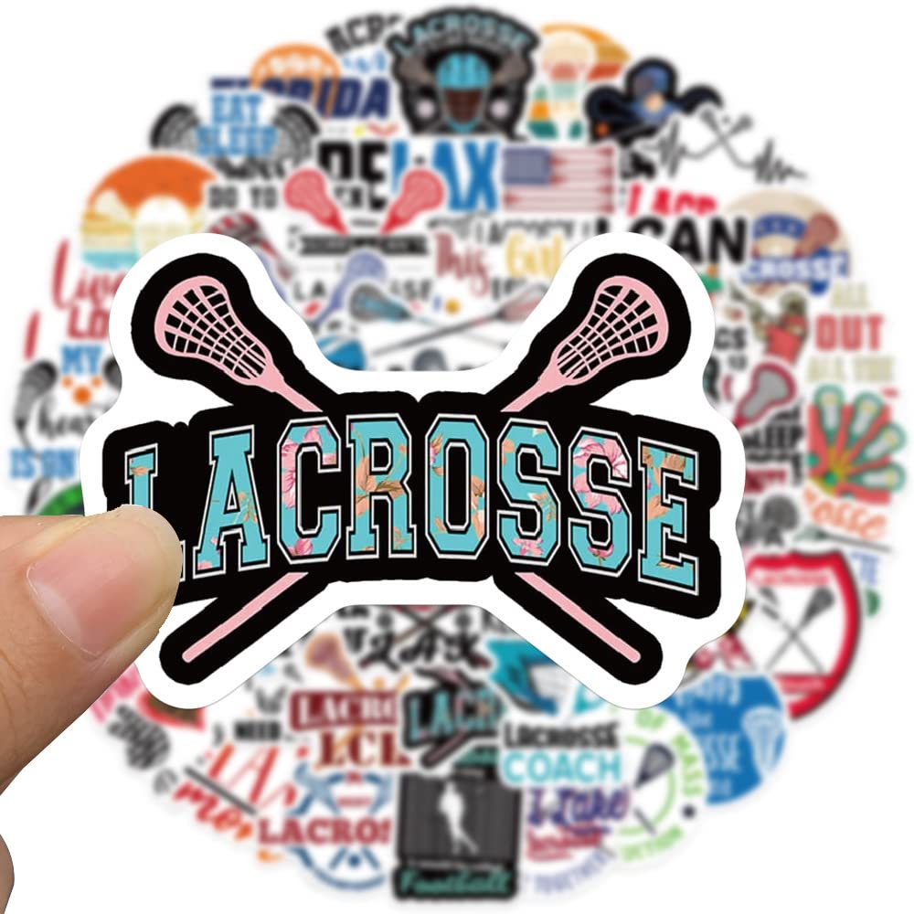 MAXSNOW Lacrosse Stickers Vinyl Decals Waterproof for Water Bottles Laptop Car