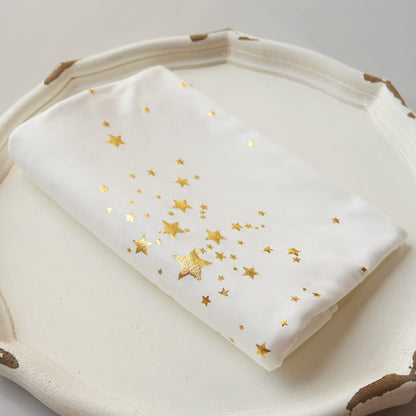 Zeroest Newborn Photography Wraps with Gold Stars Navy Size Crib
