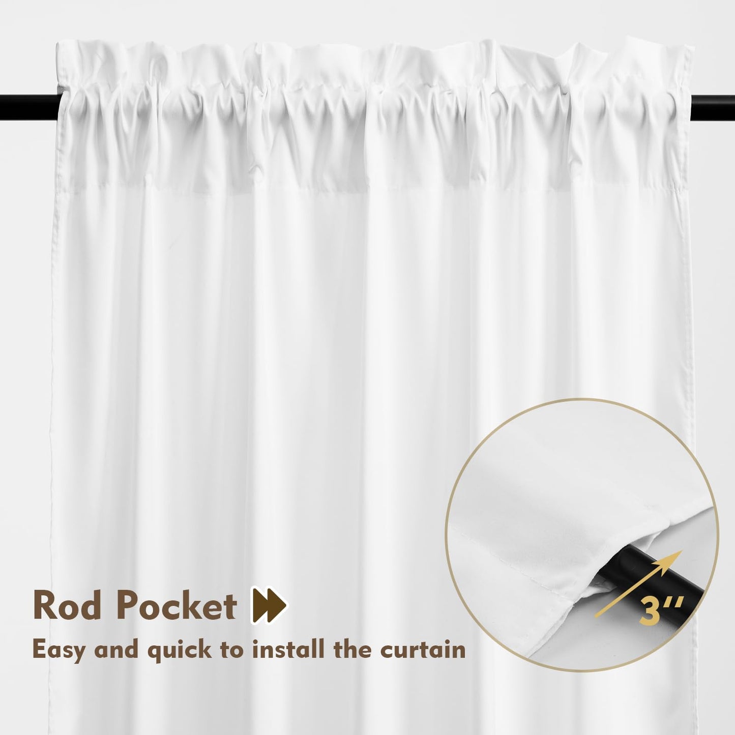 ZWARMY Kitchen Tier Curtains 84x40in White Semi Light Filtering 2Pcs