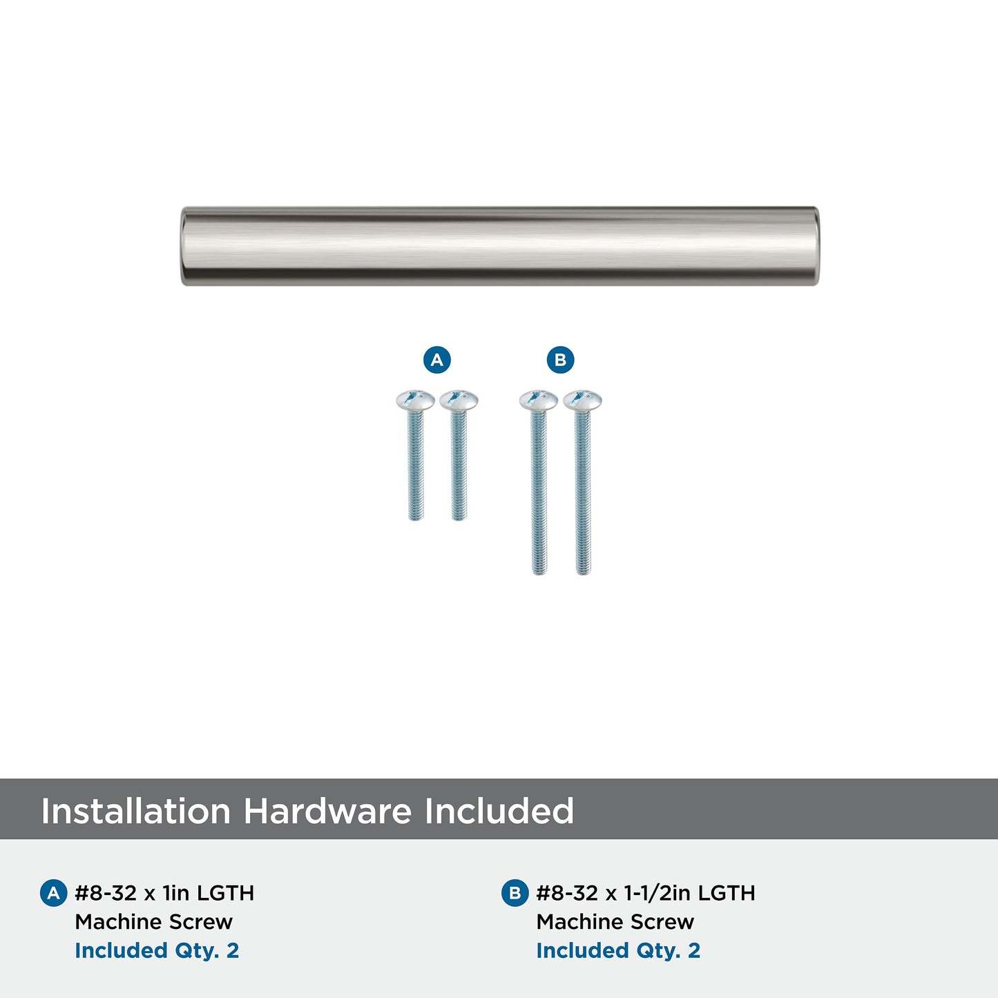 Amerock Versa 3in (76mm) Satin Nickel Cabinet Pull BP55530G10