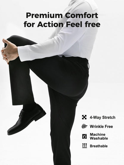 Fliwos Mens Stretch Dress Pants Flat Front Blue Size 29W x 31L