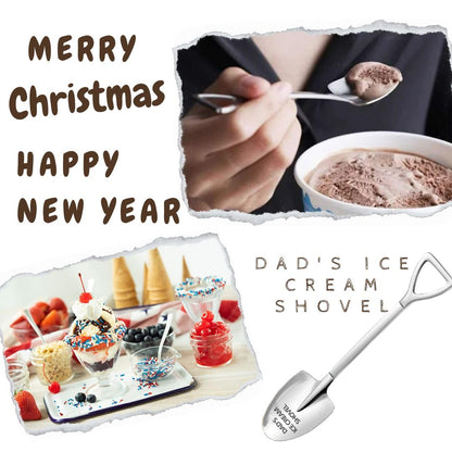 LLESCA Personalized Dad Ice Cream Shovel Stainless Steel Engraved Gift