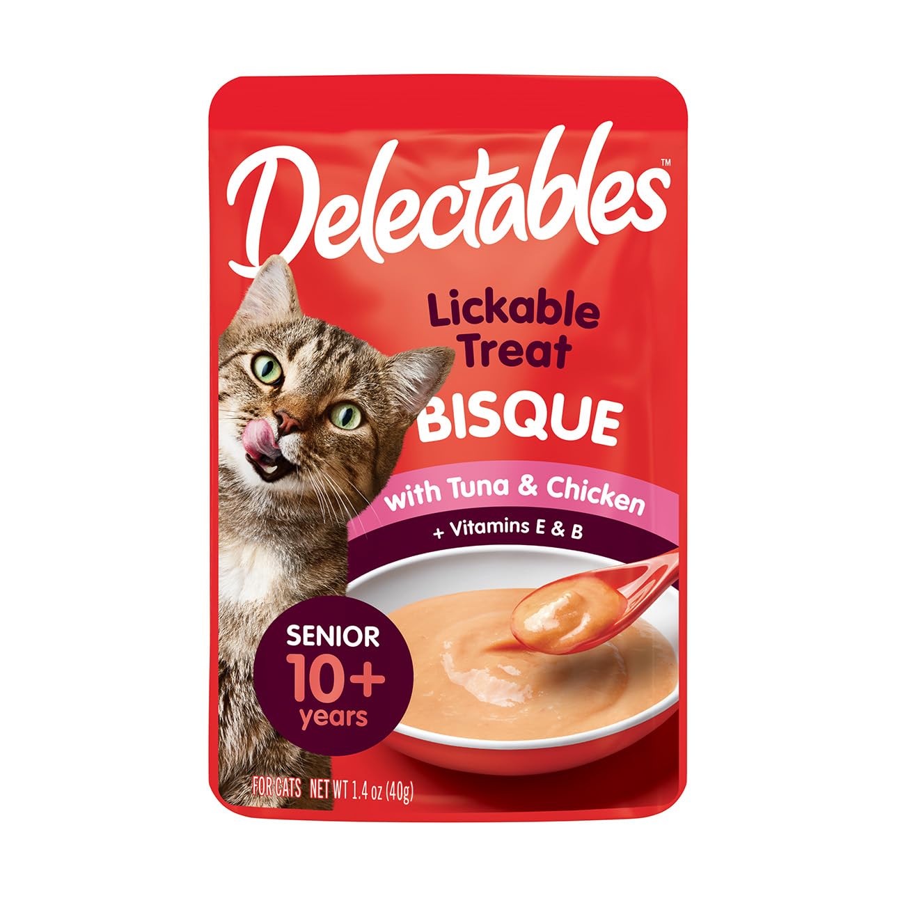 Hartz Delectables Bisque Senior Cat Treat Tuna Chicken 1.4 oz