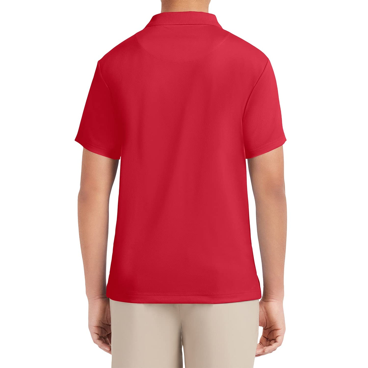 Izod Mens Short Sleeve Performance Polo Shirt, Red-646, 36-37 US