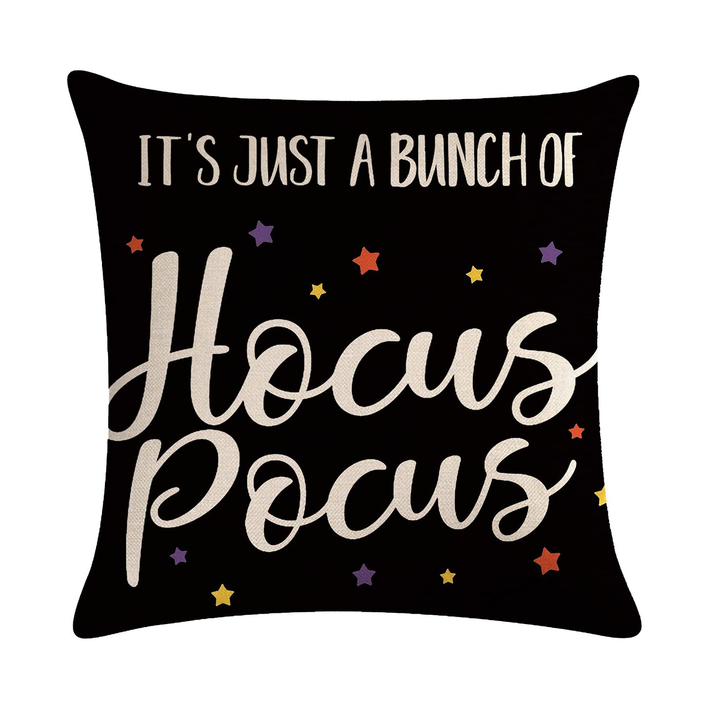 7COLORROOM Halloween Pillow Covers Set of 2 Black 18x18in Polyester