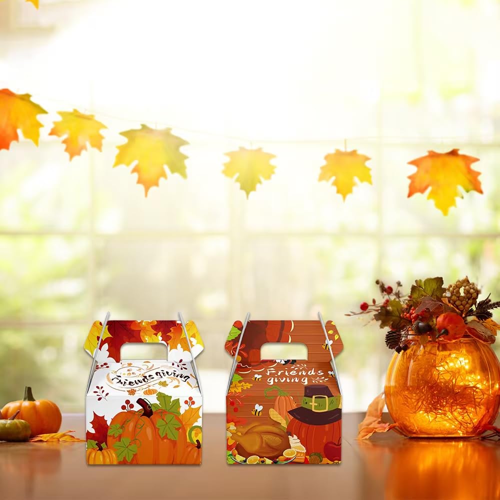 Generic Friendsgiving Gift Bags Thanksgiving Party Favors Orange 12 Pack
