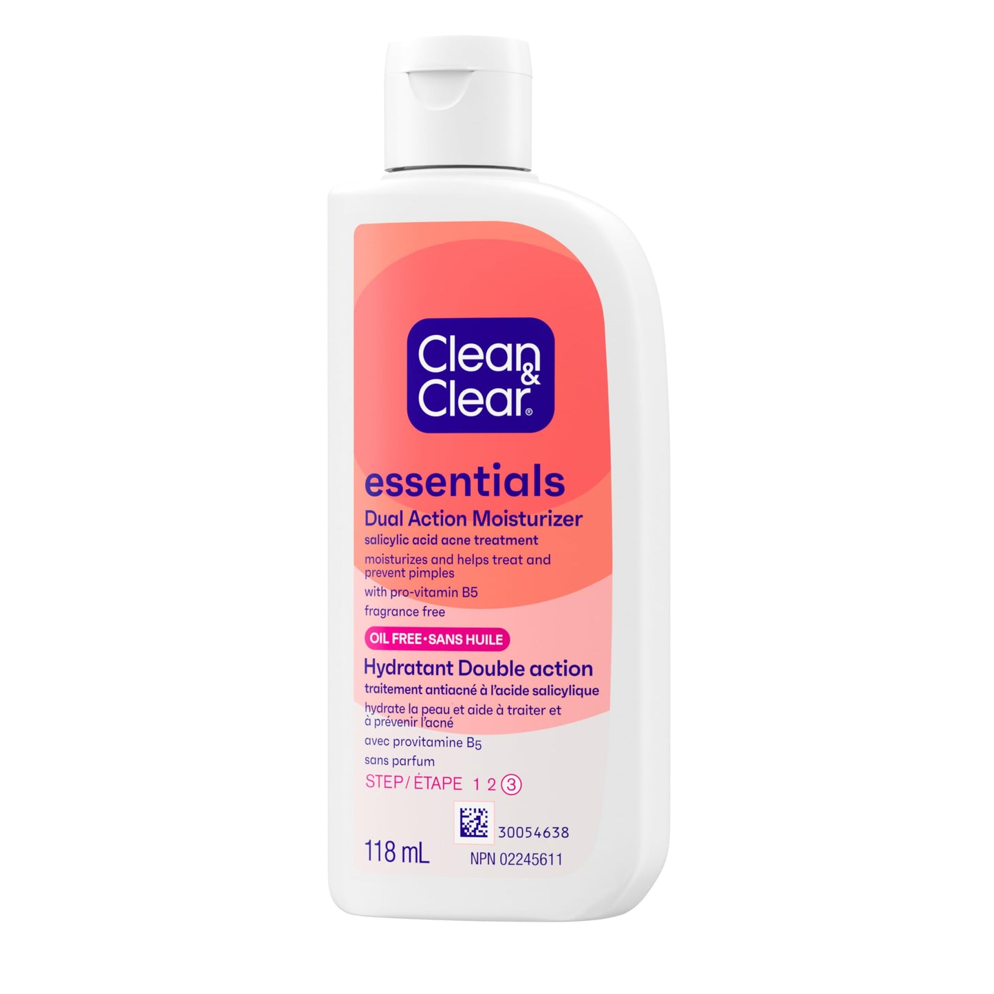 BestBy09/26 Clean & Clear Oil-Free Dual Action Moisturizer 4 fl oz 118ml