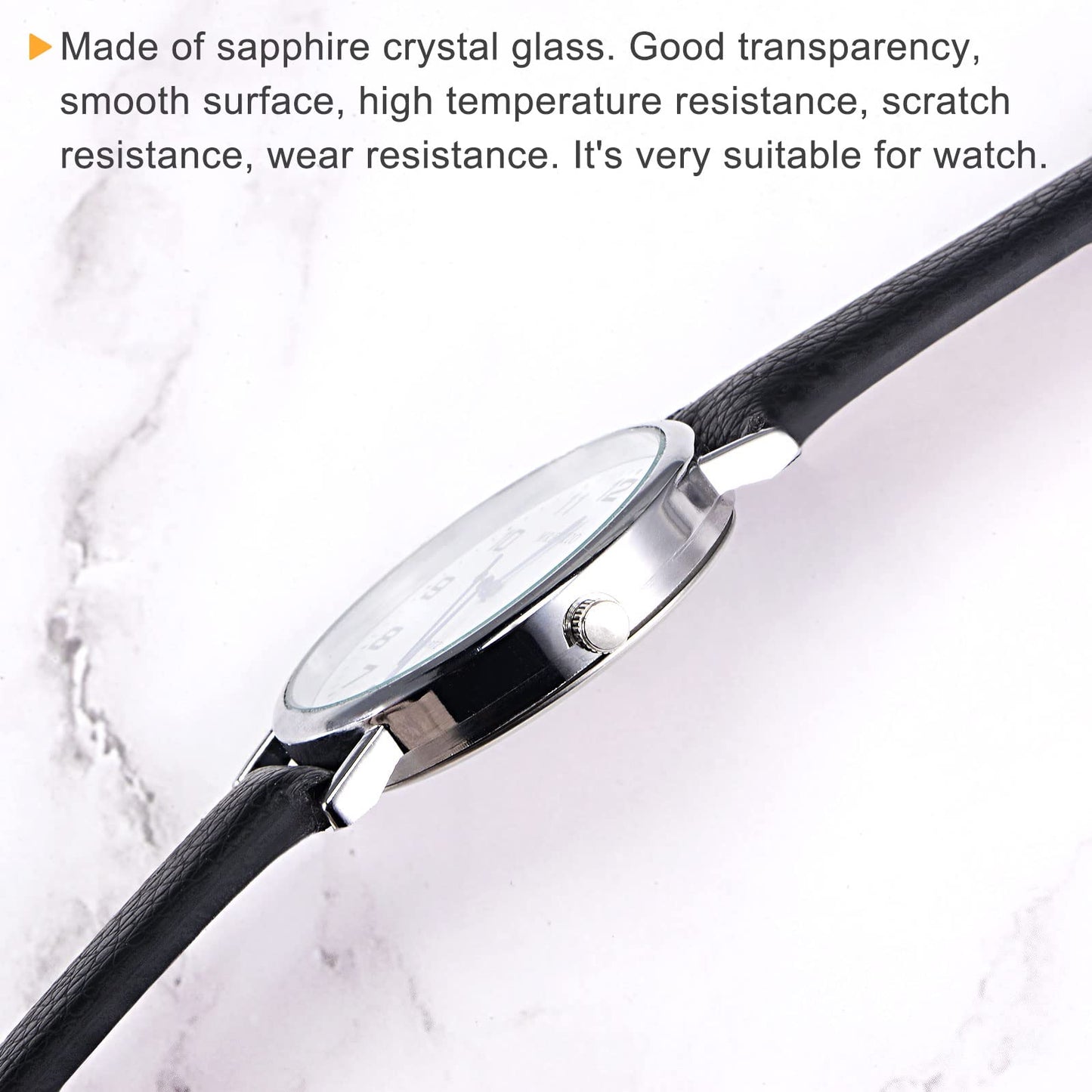 uxcell 32.5mm Sapphire Crystal Watch Glass Lens Round Flat 1.5mm Replacement