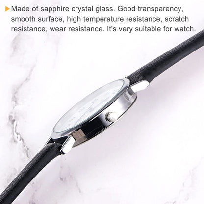 uxcell 32.5mm Sapphire Crystal Watch Glass Lens Round Flat 1.5mm Replacement