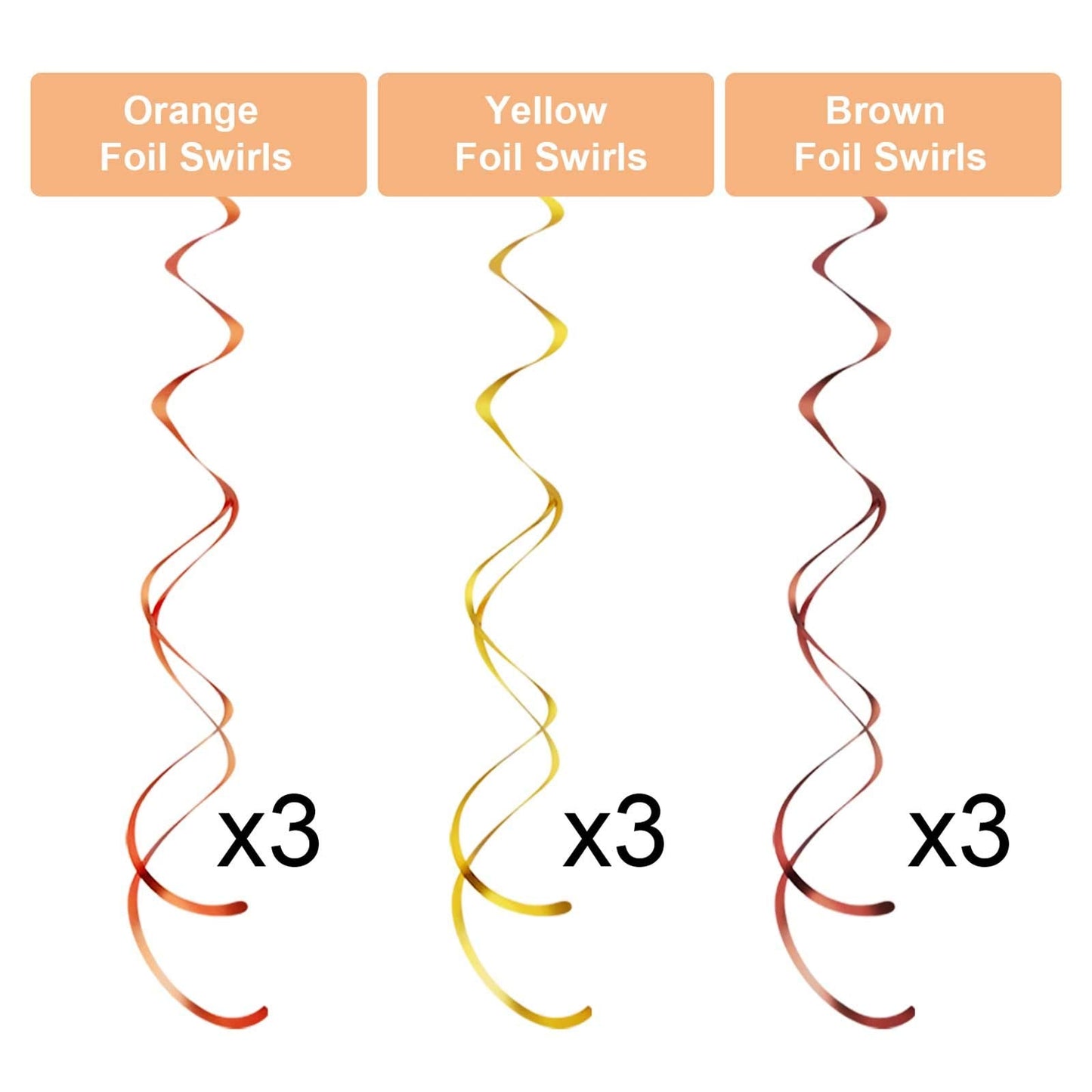 Blulu Thanksgiving Hanging Swirls Decorations Turkey Pumpkin Maple 30 Count