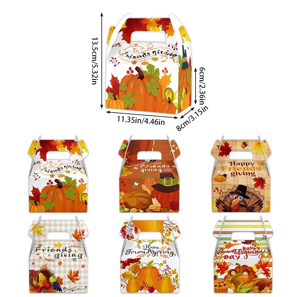 Generic Friendsgiving Gift Bags Thanksgiving Party Favors Orange 12 Pack