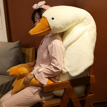 Srutirbo Giant Goose Stuffed Animal Plush Pillow White 37.5 Inch
