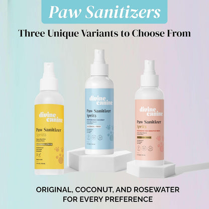 Dog Paw Cleaner Spray 5.1oz Alcohol Free Rosewater Aloe Copaiba Lemongrass USA