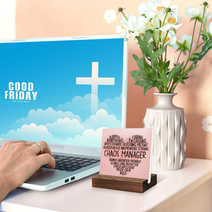 Mhfpl Social Worker Thank You Acrylic Plaque Sign 3.92x3.92x0.3 Lucency